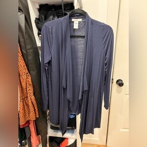 Barefoot Dreams- size small- jersey- navy blue cardigan
